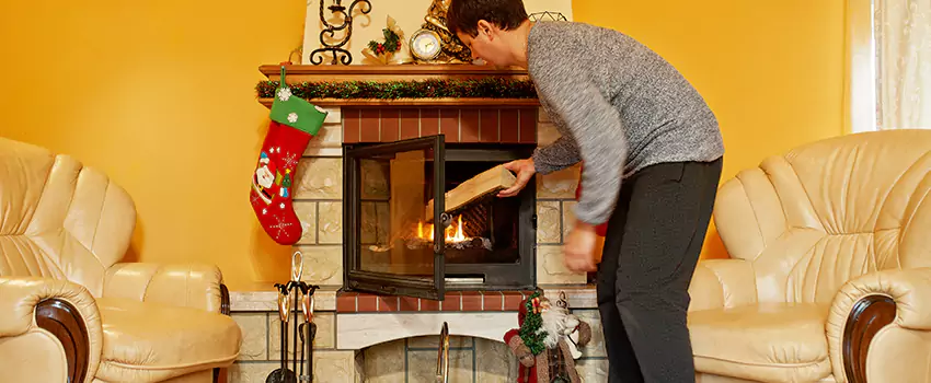 Rusted Metal Fireplace Restoration in Eastlake, Ohio